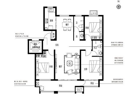 海联江山里130㎡洋房户型图